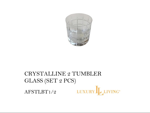 [MHT-000386] CRYSTALLINE 2 TUMBLER GLASS (SET 2 PCS)