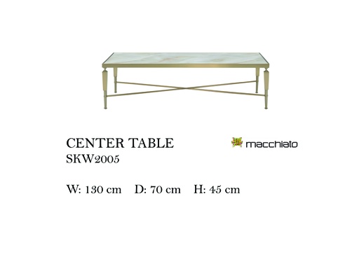 [MHT-000863] CENTER TABLE ( BLK MARBLE)
