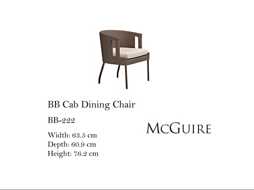 [MHT-001453] BB CAB DINING CHAIR