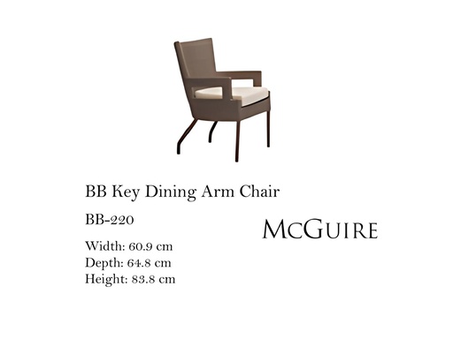 [MHT-001455] BB KEY DINING ARM CHAIR