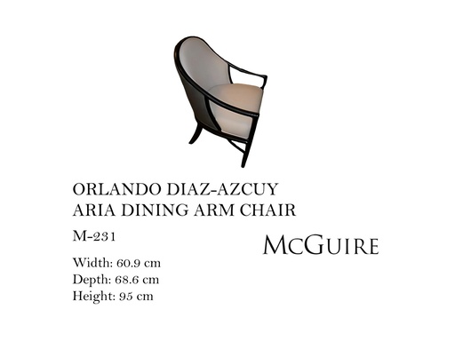 [MHT-002995] ORLANDO ARIA ARM CHAIR - UPH