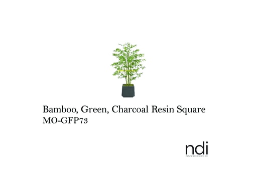 [MHT-001432] BAMBOO, GREEN, CHARCOAL RESIN SQUARE