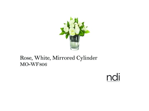 [MHT-003325] ROSE, WHITE, MIRRORED CYLINDER