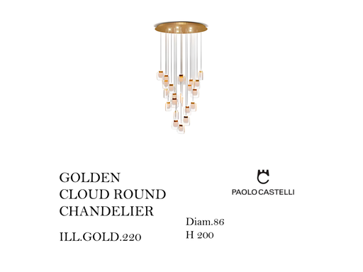 [MHT-000997] GOLDEN CLOUD ROUND CHANDELIER