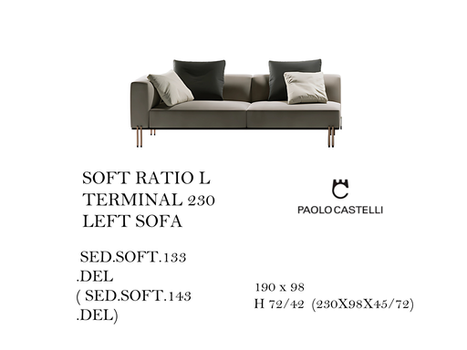 [MHT-001008] SOFT RATIO L TERMINAL 230 LEFT SOFA