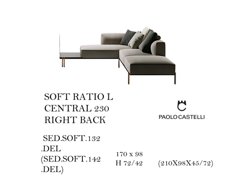 [MHT-001009] SOFT RATIO L CENTRAL 230 RIGHT BACK