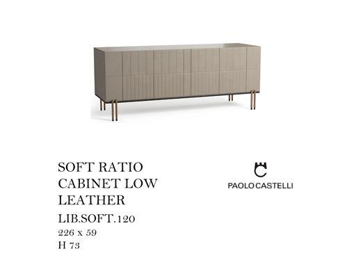 [MHT-001015] SOFT RATIO CABINET LOW LEATHER CABINET