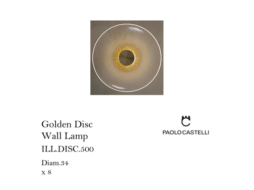 [MHT-001021] Golden Disc Wall Lamp