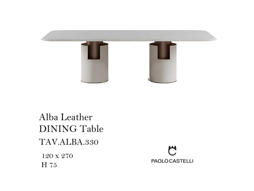 [MHT-001035] Alba Leather DINING Table