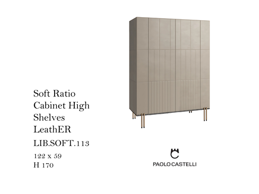 [MHT-001039] Soft Ratio Cabinet High Shelves LeathER