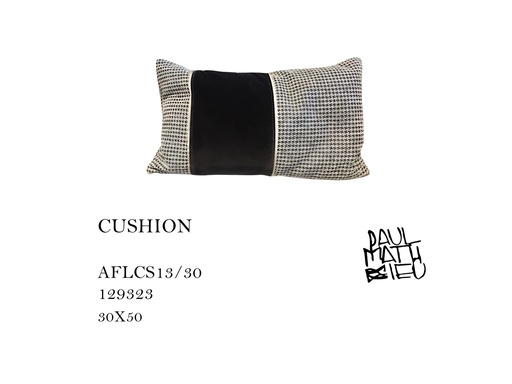 [MHT-000240] CUSHION W/OTHER FABRIC BAND
