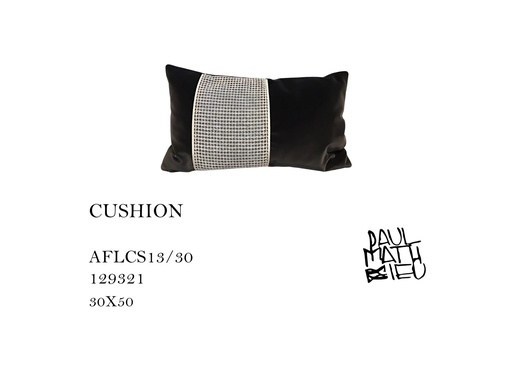 [MHT-000244] CUSHION W/OTHER FABRIC BAND