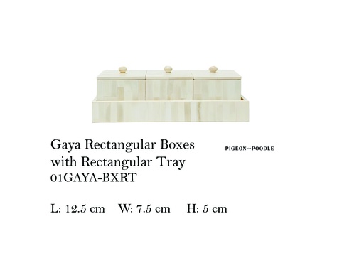 [MHT-004699] GAYA RECTANGULAR BOXES WITH RECTANGULAR TRAY