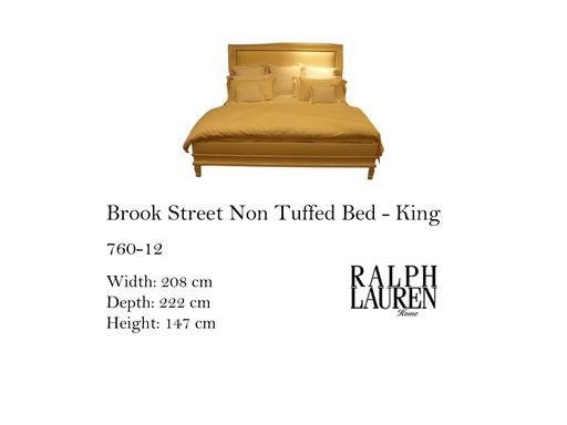 [MHT-001618] BROOK STREET NON TUFFED BED - KING