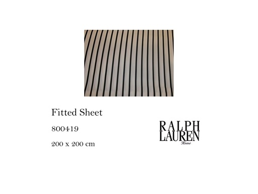 [MHT-001645] BSSTRIPE  FITTED SHEET BLACK