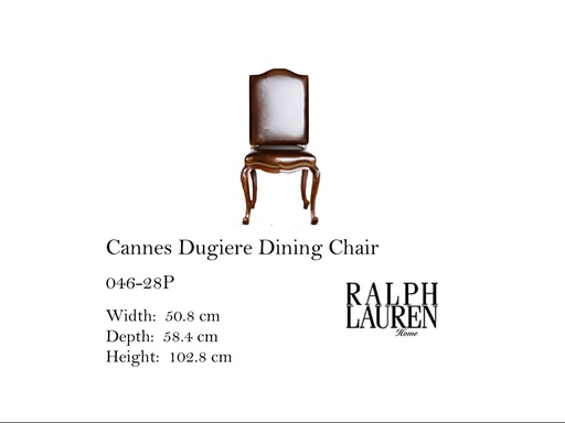 [MHT-001691] CANNES DUGIERE DINING CHAIR PACKAGE