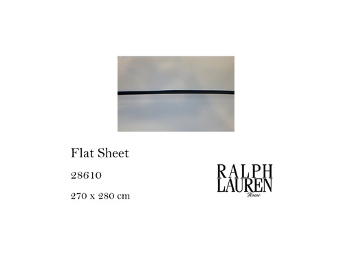 [MHT-001862] CLASSIFICA MADISO FLAT BED SHEET (WHITE/NAVY)