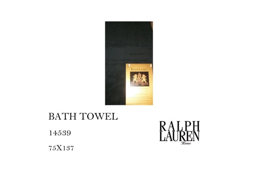 [MHT-001879] CLAVENUE  BLACK TOWEL (1 STRIPE)
