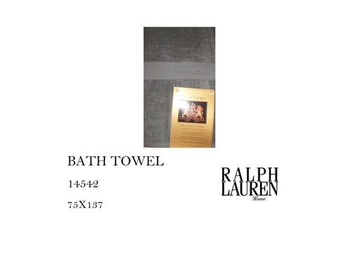[MHT-001888] CLAVENUE DARK GREY TOWEL  (1 STRIPE)