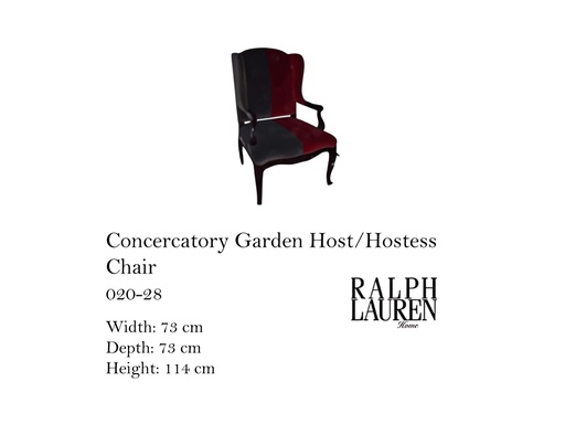 [MHT-002038] CONCERVATORY GARDEN HOST/HOSTESS CHAIR