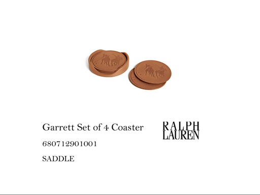 [MHT-002368] Garrett Set of 4 Coaster SADDLE