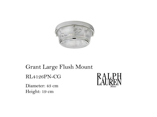 [MHT-002417] GRANT LARGE FLUSH MOUNT