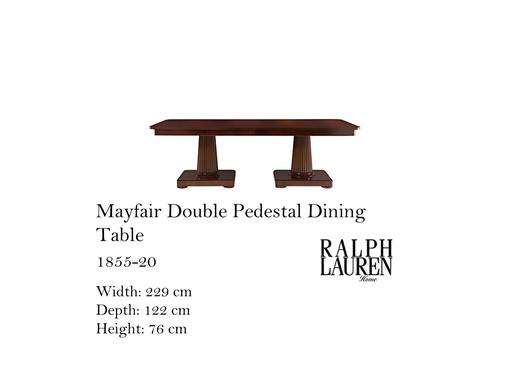 [MHT-002808] MAYFAIR DOUBLE PEDESTAL DINING TABLE