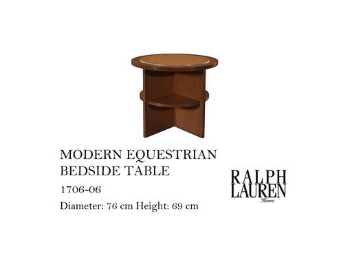 [MHT-002875] MODERN EQUESTRIAN BEDSIDE TABLE