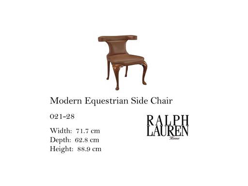 [MHT-002876] MODERN EQUESTRIAN DINING SIDE CHAIR