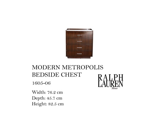 [MHT-002883] MODERN METROPOLIS BEDSIDE CHEST