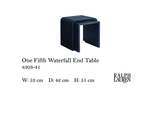 [MHT-002980] ONE FIFTH WATERFALL END TABLE