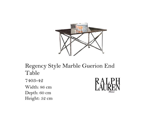 [MHT-003267] REGENCY STYLE MARBLE GUERIDON END TABLE