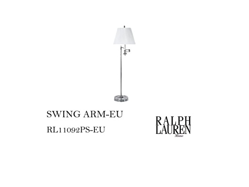 [MHT-003528] STOCKTON SWING ARM FLOOR LAMP IN POLISHED SILVER