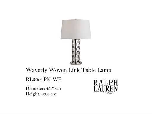 [MHT-003852] WAVERLY WOVEN LINK TABLE LAMP
