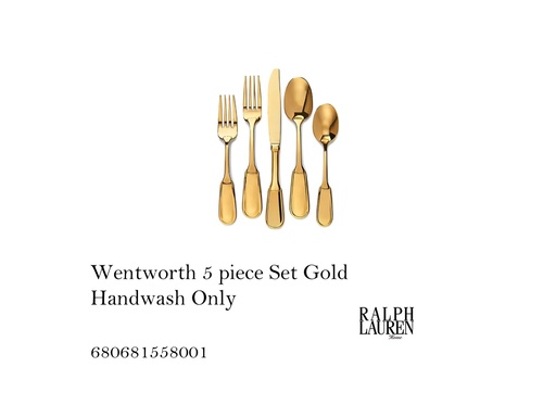 [MHT-003854] Wentworth 5 piece Set Gold Handwash Only