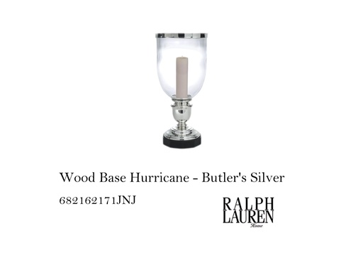 [MHT-003875] WOOD BASE HURRICANE - BUTLERS SILVER