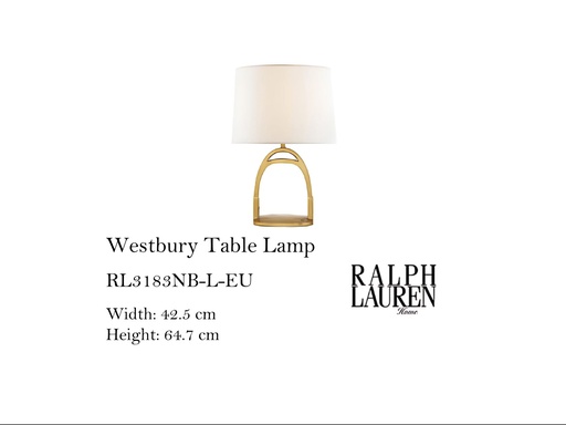 [MHT-004115] WESTBURY TABLE LAMP IN NATURAL BRASS 