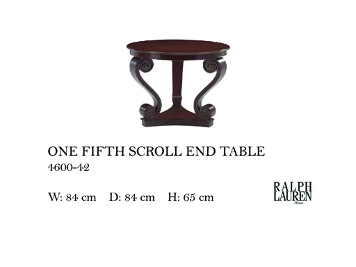 [MHT-004159] ONE FIFTH SCROLL END TABLE