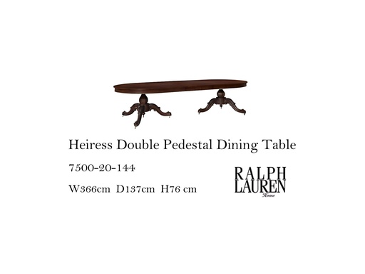 [MHT-004359] Heiress Double Pedestal Dining Table