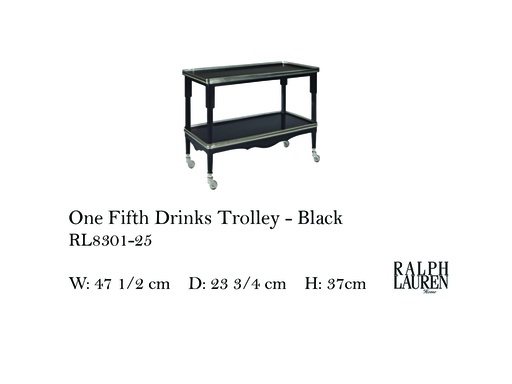 [MHT-004361] One Fifth Drinks Trolley - Black