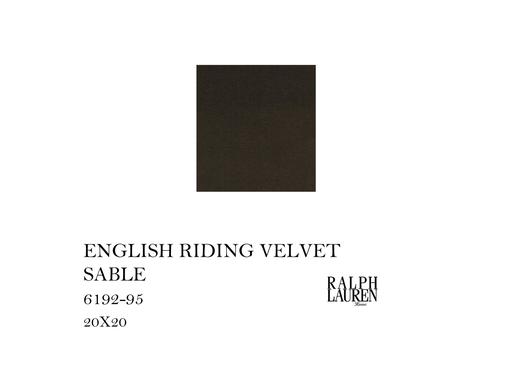 [MHT-004365] ENGLISH RIDING VELVET SABLE