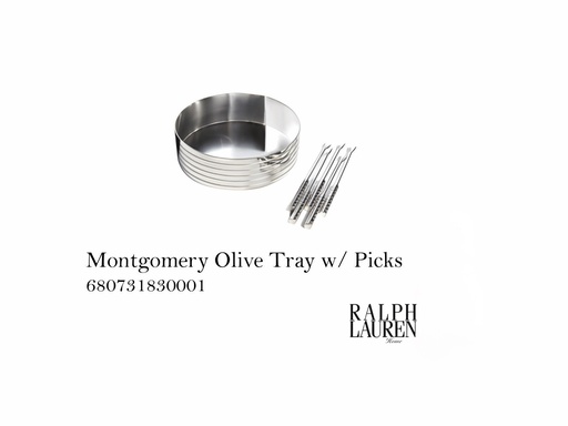 [MHT-004387] MONTGOMERY OLIVE TRAY W/ PICKS