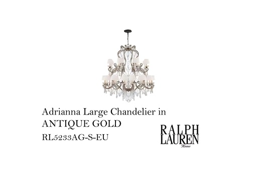 [MHT-004393] Adrianna Large Chandelier in ANTIQUE GOLD