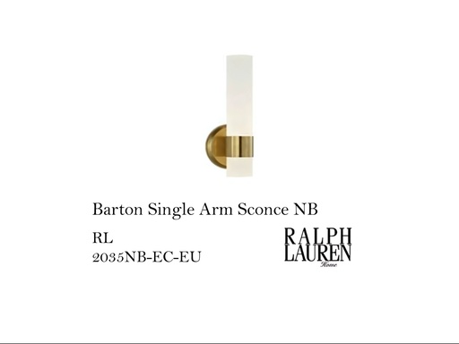 [MHT-004401] Barton Single Arm Sconce NB