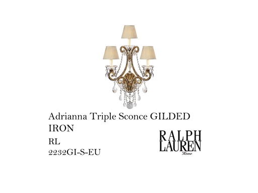 [MHT-004406] Adrianna Triple Sconce GILDED IRON