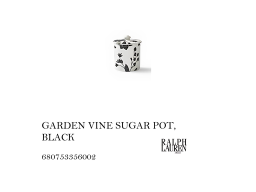[MHT-004560] GARDEN VINE SUGAR POT, BLACK