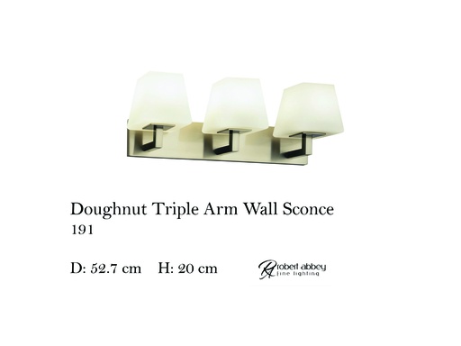[MHT-002215] DOUGHNUT TRIPLE ARM WALL SCONCE