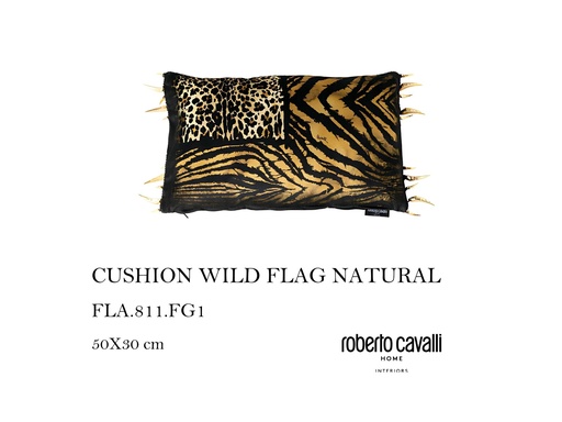 [MHT-000923] CUSHION WILD FLAG NATURAL
