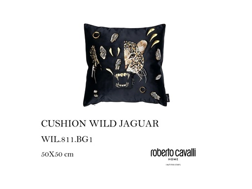 [MHT-000928] CUSHION WILD JAGUAR CM50X50