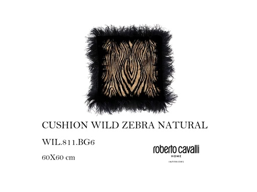[MHT-000930] CUSHION WILD ZEBRA  NATURAL